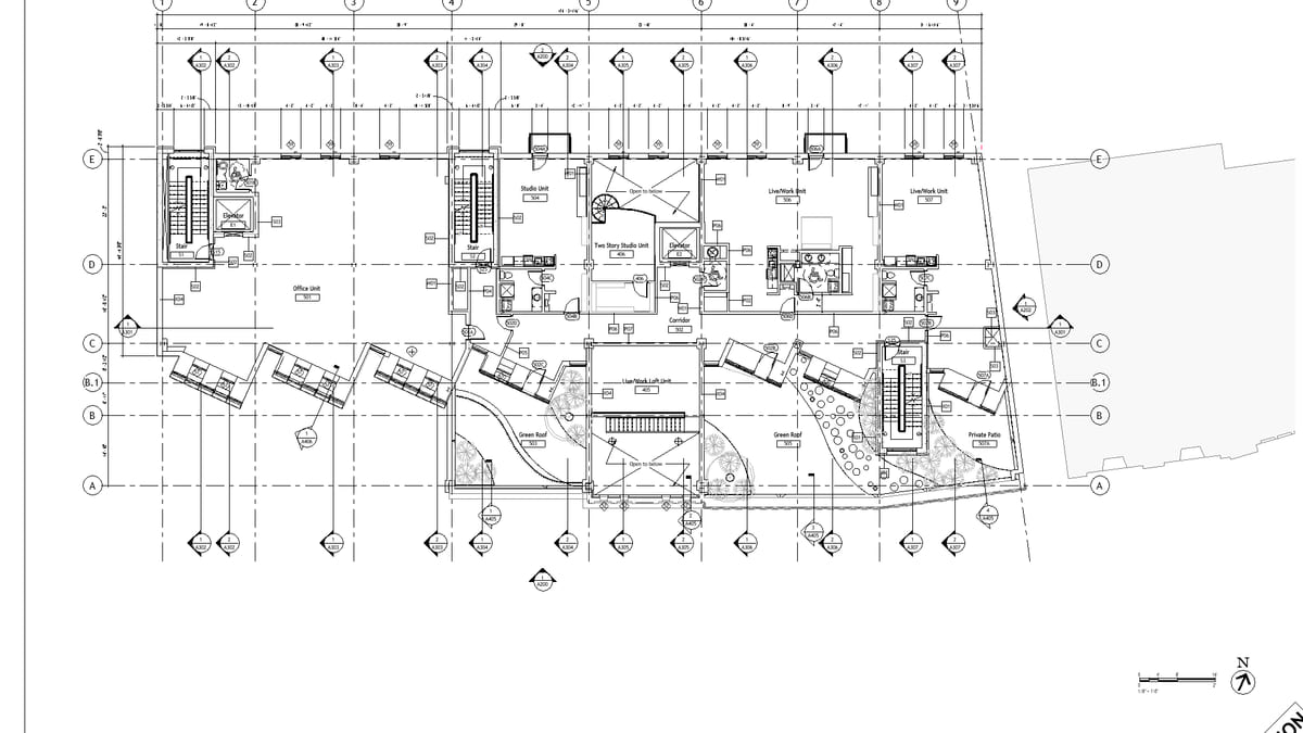 A floor plan sheet of the kind gathered into a named Revit Issue set